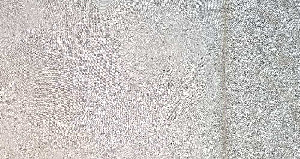 Шпалери вінілові на флізеліні Grandeco Ameli абстракція мазки смужки структурні біло сірі А74001 Київ - фото 3