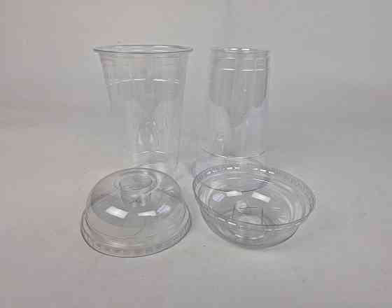 Одноразовый ПЭТ стакан прозрачный 500 мл + КРЫШКА (50 шт) Харьков