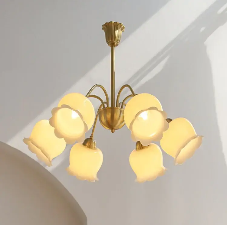 Светодиодная люстра Ландыш 5004 (Золотая) на 6 плафонов Винница - изображение 4