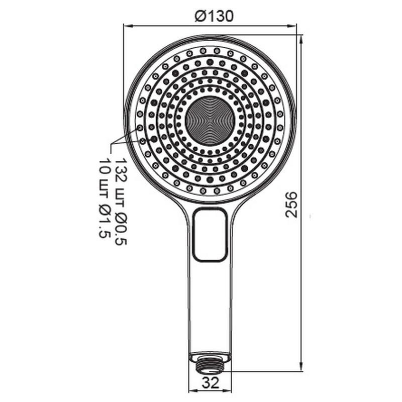 Лійка для душу Koer KP-0403-07 (3 функції) (KR4997) Київ - фото 2