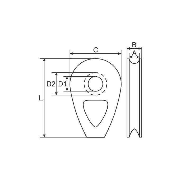 Коуш вантовий DIN 3091 28 мм Одеса - фото 2