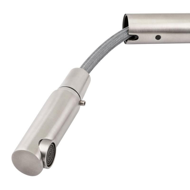 Смеситель для кухни Lidz Aria 015FL1 с выдвижным изливом (k35) LDARI015FL1NKS34944 Nickel Харьков - изображение 6