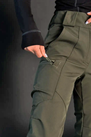 Жіночі тактичні штани Softshell на флісі Олива 50 Київ
