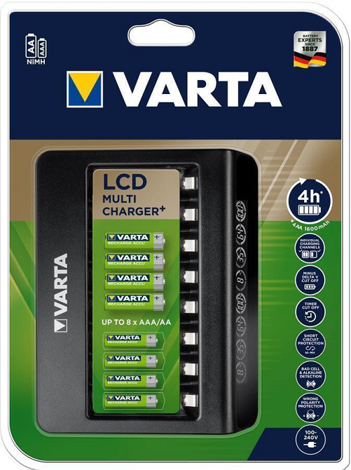 Мережевий зарядний пристрій Varta LCD Multi Charger Plus AA/AAA Ni-Mh/Ni-Cd Харків - фото 4