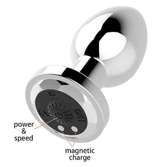 Анальна пробка - Rechargeable Butt Plug Vibrator Silver Sex Aura Київ