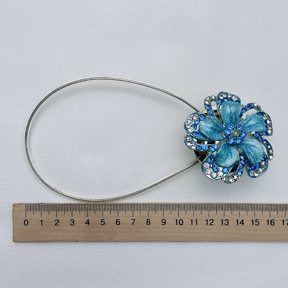 Магніти для штор та гардин "Flowers" набір 2 шт Блакитний (81-240) Київ - фото 7