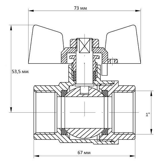 Кран кульовий Koer 1" ГГМ (KR.217) (KR0025)   ( 27868 ) Харків
