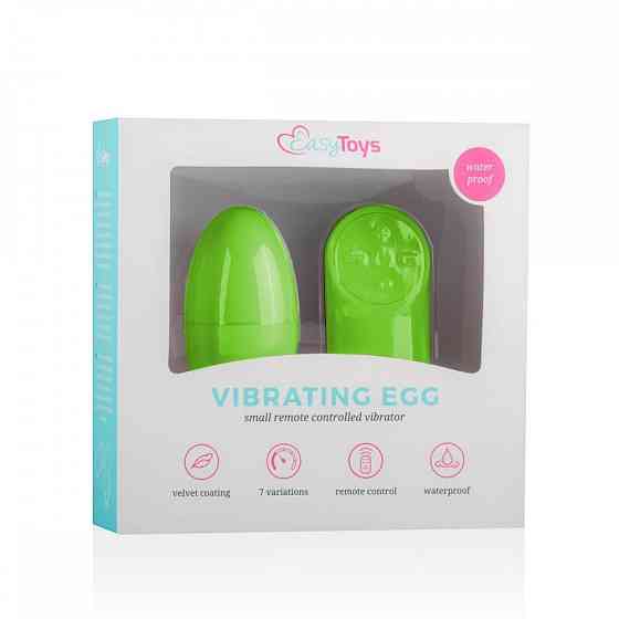 Вибраируйте с пультом Easytoys Remote Control Vibrating Egg, зеленое Sex Aura Киев