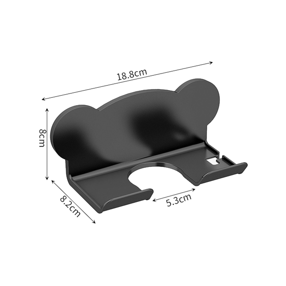 Настенный держатель для фена из пластика, аксессуар для ванной комнаты, 18,8×8,2×8 см, черный цвет Каменец-Подольский - изображение 2