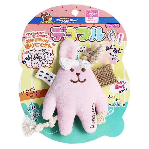 DoggyMan Fully Decorated Rabbit ДОГГІМЕН КРОЛИК З ДЕКОРОМ м’яка іграшка з пищалкою для собак Київ - фото 1