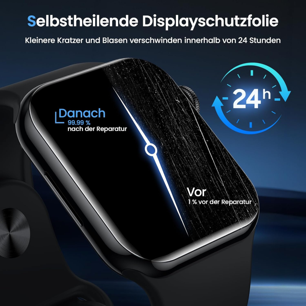 Захисна плівка UniqueMe для Apple Watch 40/41 мм HD TPU комплект 4 шт. гідрогелева плівка екрана iWatch SE/9/8/7/6/5/4 Київ - фото 7