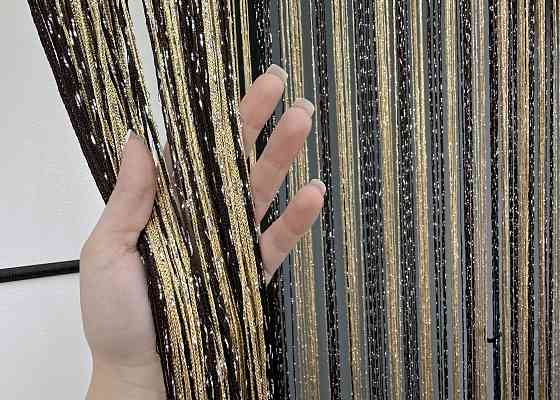 Шторы-нити с люрексом Венге с бежевым 300х300см 1 шт (61-104) Киев