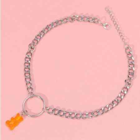 Подвеска мишка, цвет оранжевый - длина 30см, смола, цинковый сплав Киев