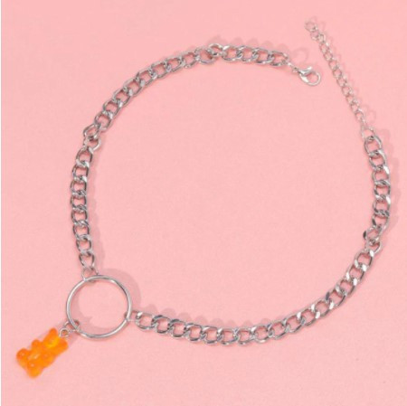 Підвіска ведмедик, колір оранжевий - довжина 30см, смола, цинковий сплав Київ - фото 1