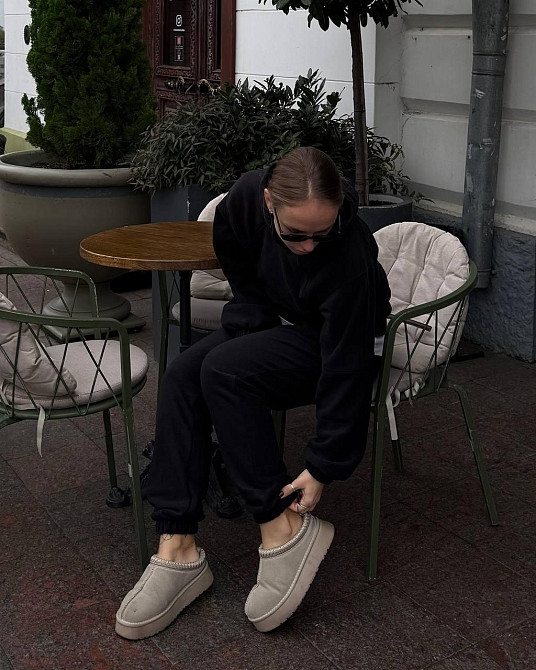 Женский теплый спортивный костюм двойка Двухсторонний плотный флис Черный, 48/50 Одесса - изображение 8