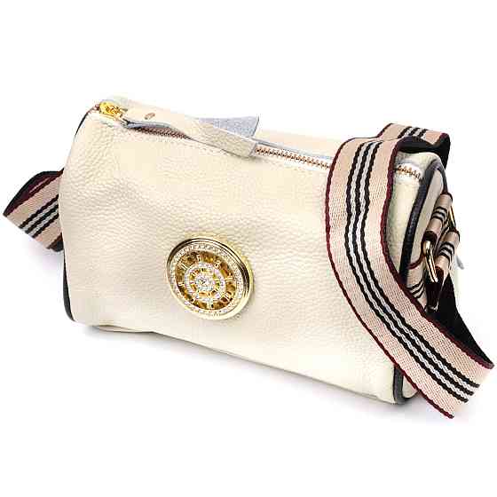 Изумительная сумка для стильных женщин из натуральной кожи Vintage 22264 Белый Киев