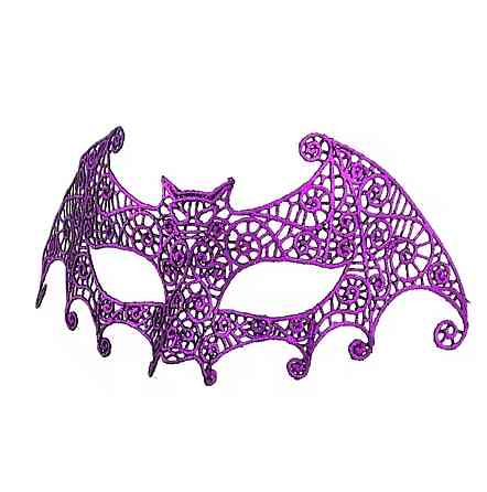 Маска для карнавалу Кажан на зав`язках one size рожевий Київ