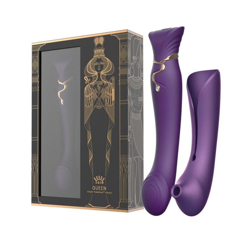 Смартвибратор 3в1 Zalo — Queen Twilight Purple, пульсирующая жемчужина и вакуум, кристалл Swarovski Sex Aura Киев - изображение 10
