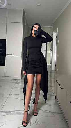 Жіноча елегантна романтична мініплаття з мікродайвінгу Чорний, 44/46 Одеса