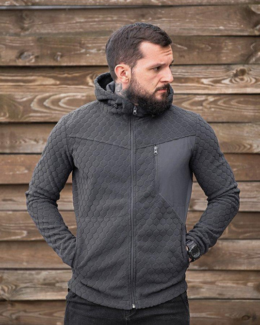 Тактическая флисовка KM URBAN grey ПП8056 Одесса - изображение 7