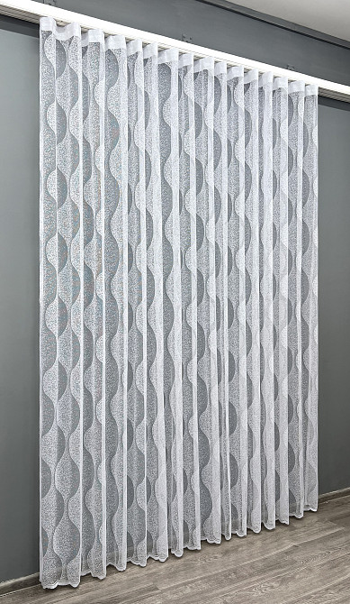 Тюль VR-Textil 1991т Жакард Білий 300х270 см (42-1128) Київ - фото 3
