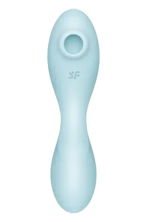 Вакуумний смарт-стимулятор із вібрацією Satisfyer Curvy Trinity 5 (Blue), керування зі смартфона Львів