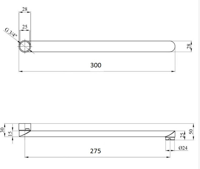Вилив змішувача Globus Lux M72 30F (000000995) Київ - фото 2