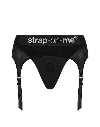 Трусики для страпона з підв’язками для панчіх Strap-On-Me REBEL HARNESS - XS Sex Aura Київ
