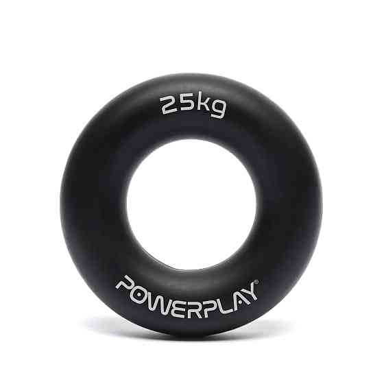 Еспандер кистьовий силіконовий PowerPlay PP-4324 Hand Grip Ring Hard 25 кг. Чорний Кам'янське