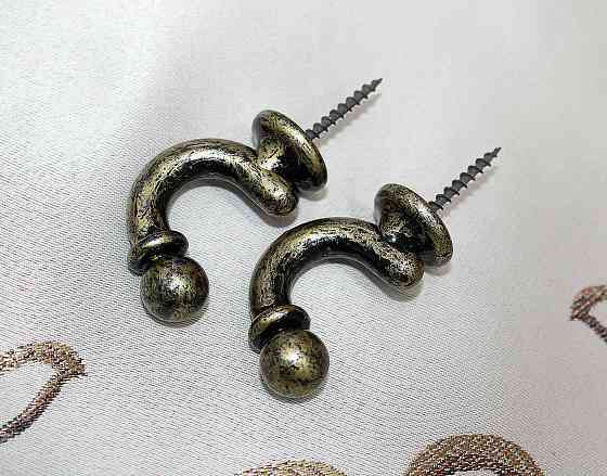 Гачки для підхватів (016кр) набір 2 шт Бронзовий (83-016) Київ