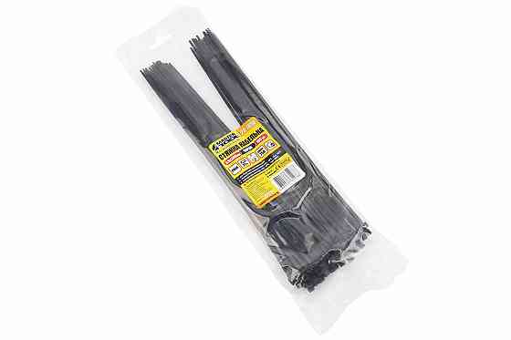 Хомут-стяжка пластикова 3,6x300мм к-кт 100шт, чорний 20-1850 Київ