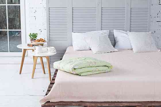 Ковдра дитяча Ecotton 110х140 см антиалергенна стьобана з бязі салатова 10-0214 green Коломыя