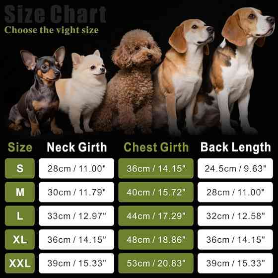 Утеплена курточка для собак Oslueidy (Зелений) XL Луцьк