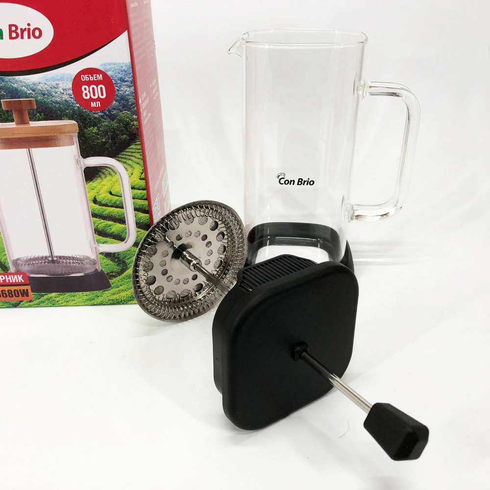 Заварник прозрачный, Простой френч-пресс, Заварник для чая с прессом френч-пресс FH-49 Львов - изображение 4