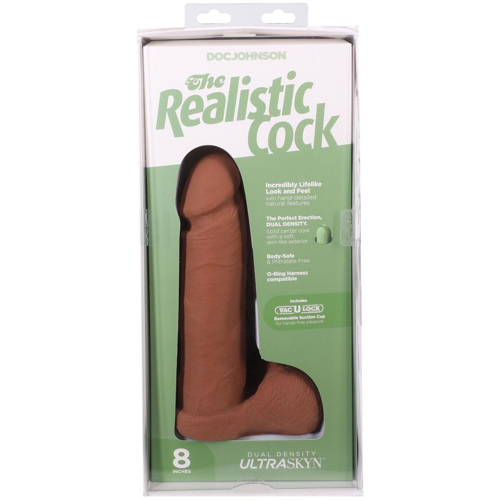 Фаллоимитатор Doc Johnson The Realistic Cock ULTRASKYN - 8 Inch with Balls Caramel Sex Aura Киев - изображение 10