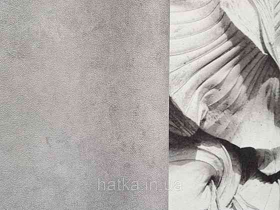 Шпалери вінілові на флізеліні гарячого тиснення DU&KA 1.06х10 вензель основа під штукатурку сірі коричневі Київ