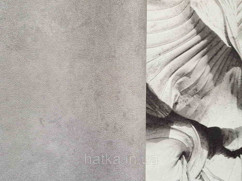 Шпалери вінілові на флізеліні гарячого тиснення DU&KA 1.06х10 вензель основа під штукатурку сірі коричневі Київ - фото 2