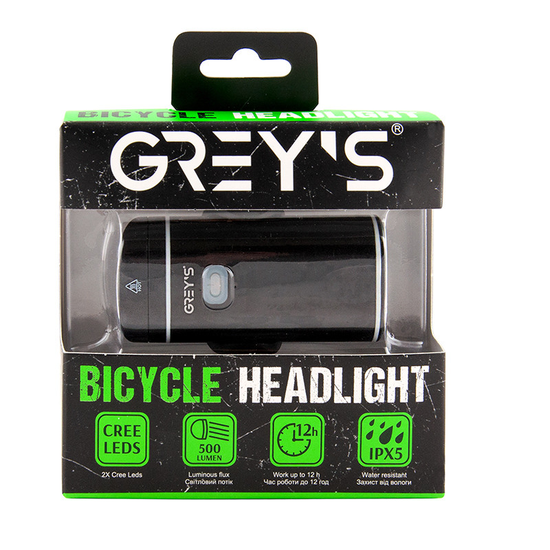 Фонарик на велосипед Grey's LED 2xCree XP-G 500lm 1800mAh microUSB Львов - изображение 2