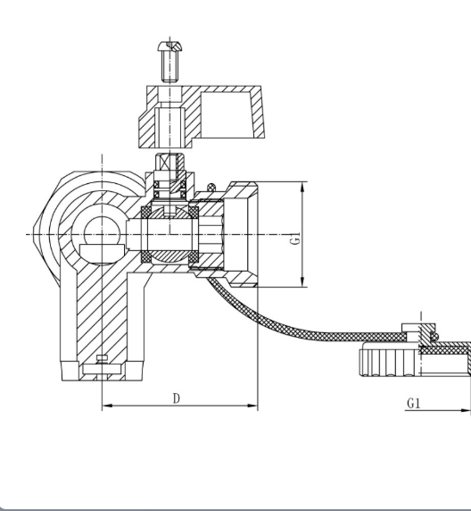 Комплект арматуры с вентилем Koer KR.1045 - 3/4