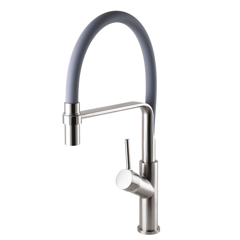 Змішувач для кухні Globus Lux DENVER Flex GDF-32-08-02 Сталь-Сірий Гофроїзлив, латунь Київ - фото 5