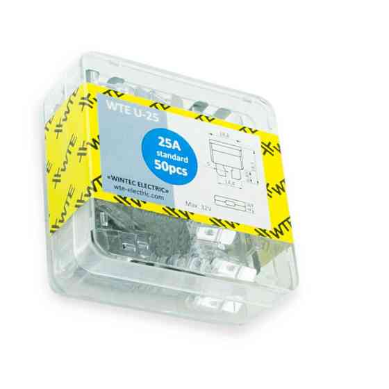 Запобіжники Євро АТО (WTE) 25А (коробка 50шт) Мукачево