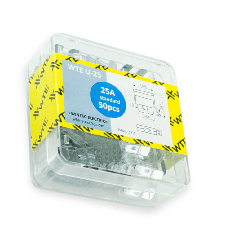 Запобіжники Євро АТО (WTE) 25А (коробка 50шт) Мукачево - фото 1
