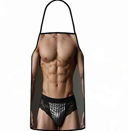 Фартух чоловічий прикольний Голий торс у трусах 74 на 54 см різнобарвний Київ