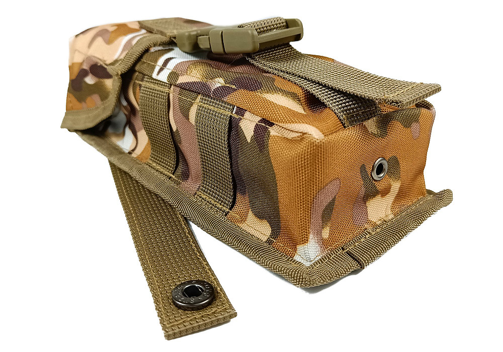 Підсумок під два магазини АК одинарний закритий Multicam Arid (степовий) (MOLLE, підсумок на розгрузку, жилет, РПС) Коломия - фото 3