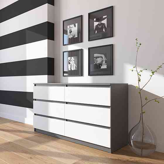 Комод VAYS R-7, 6 шухляд без ручок, ЛДСП, 140×40×75 см – для дому, офісу, вітальні, спальні Львів