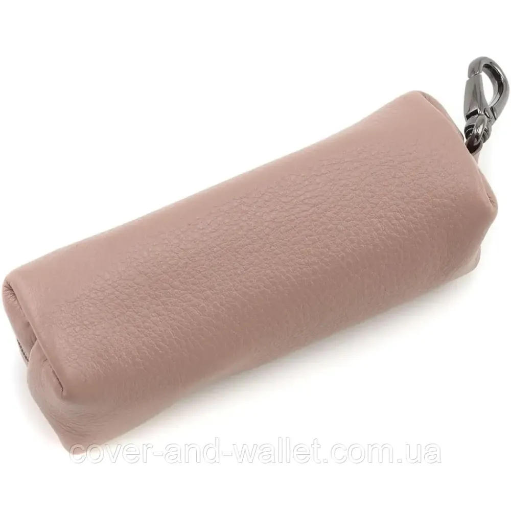 Елітна жіноча кишенькова ключниця пудрового кольору на блискавці Marco Coverna W005 Pudra Київ - фото 4
