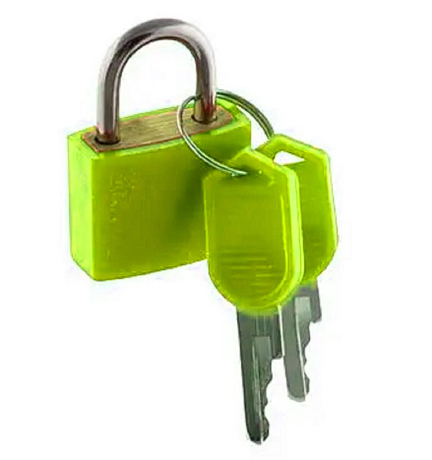 Замок навесной 20 мм с ключем салатовый Киев - изображение 1
