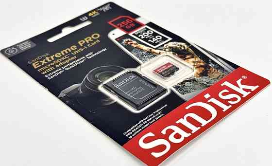 Карта пам'яті SanDisk Extreme Pro microSDXC 256GB UHS-T U3+ SD адаптер. Київ