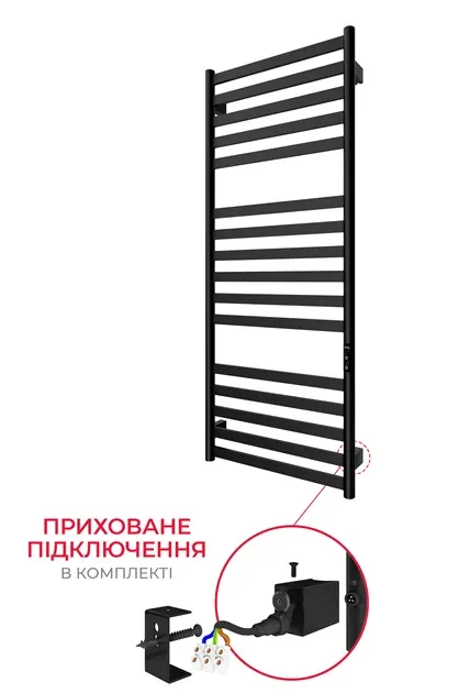 Электрический полотенцесушитель HF York 1170х530 TR K черный мат Киев - изображение 2