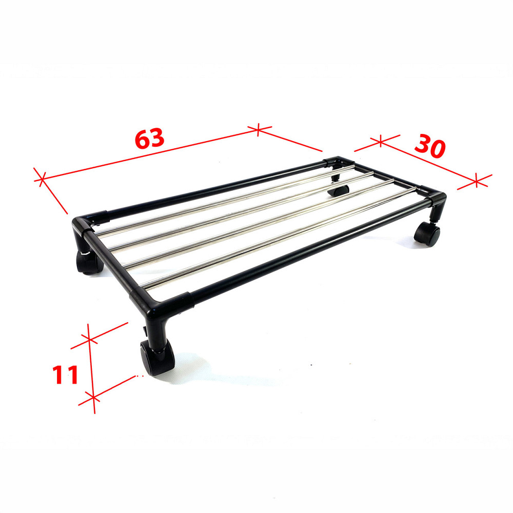 Подвійна підставка під 2 сулії з водою на колесах Bibi Duet, металева, чорна. Під бутільовану воду є Бориспіль - фото 3